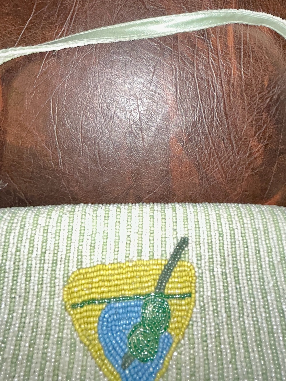 NWT VIRAL TJMAX MARSHALLS Pastel
Green Martini Stripe Beaded Shoulder
Bag Purse - Picture 14 of 15
